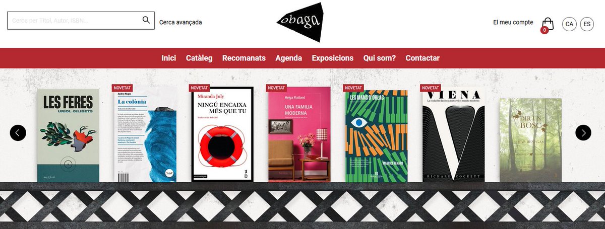 L'Obaga estrena web! 
Podeu remenar, buscar llibres, fer comandes online, consultar l'agenda d'activitats... 
Ens ajudeu a fer-ne difusió?
obagallibreria.cat