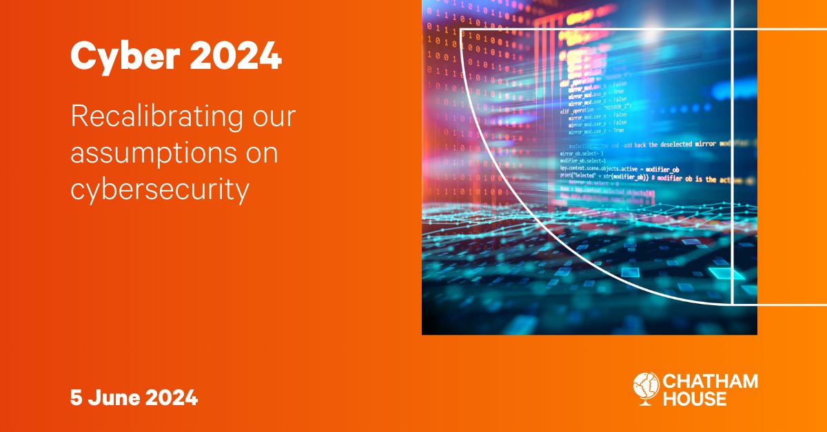📣 One week to go until Cyber 2024!

Explore why emerging technologies and artificial intelligence present new opportunities and challenges for cyber professionals at #CHCyber

📅 5 June 2024
📍 @ChathamHouse and online

Last week to register👇

tinyurl.com/4pwm3fnj