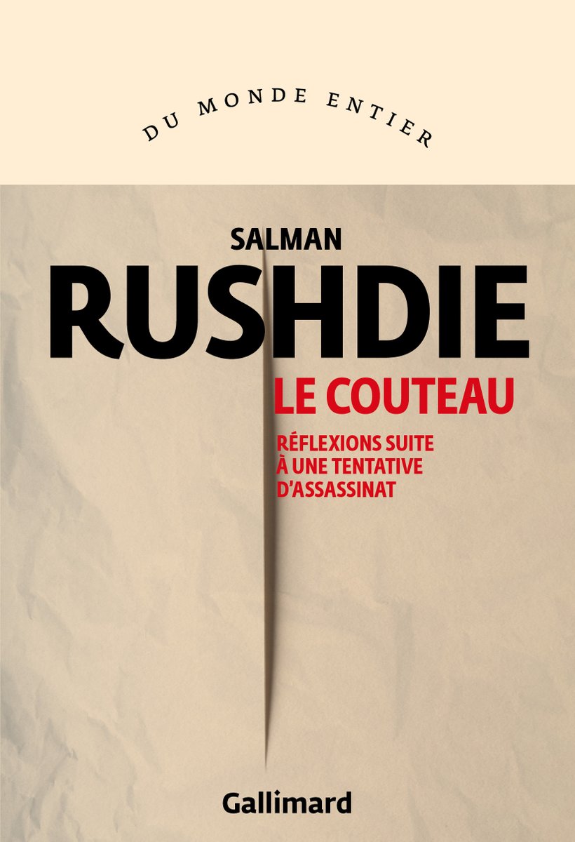 #Presse « Une catharsis, une ode à la littérature, à la liberté de penser et d’écrire. » @livreshebdo 📖 'Le Couteau' de @SalmanRushdie ➤ gallimard.fr/Catalogue/GALL…