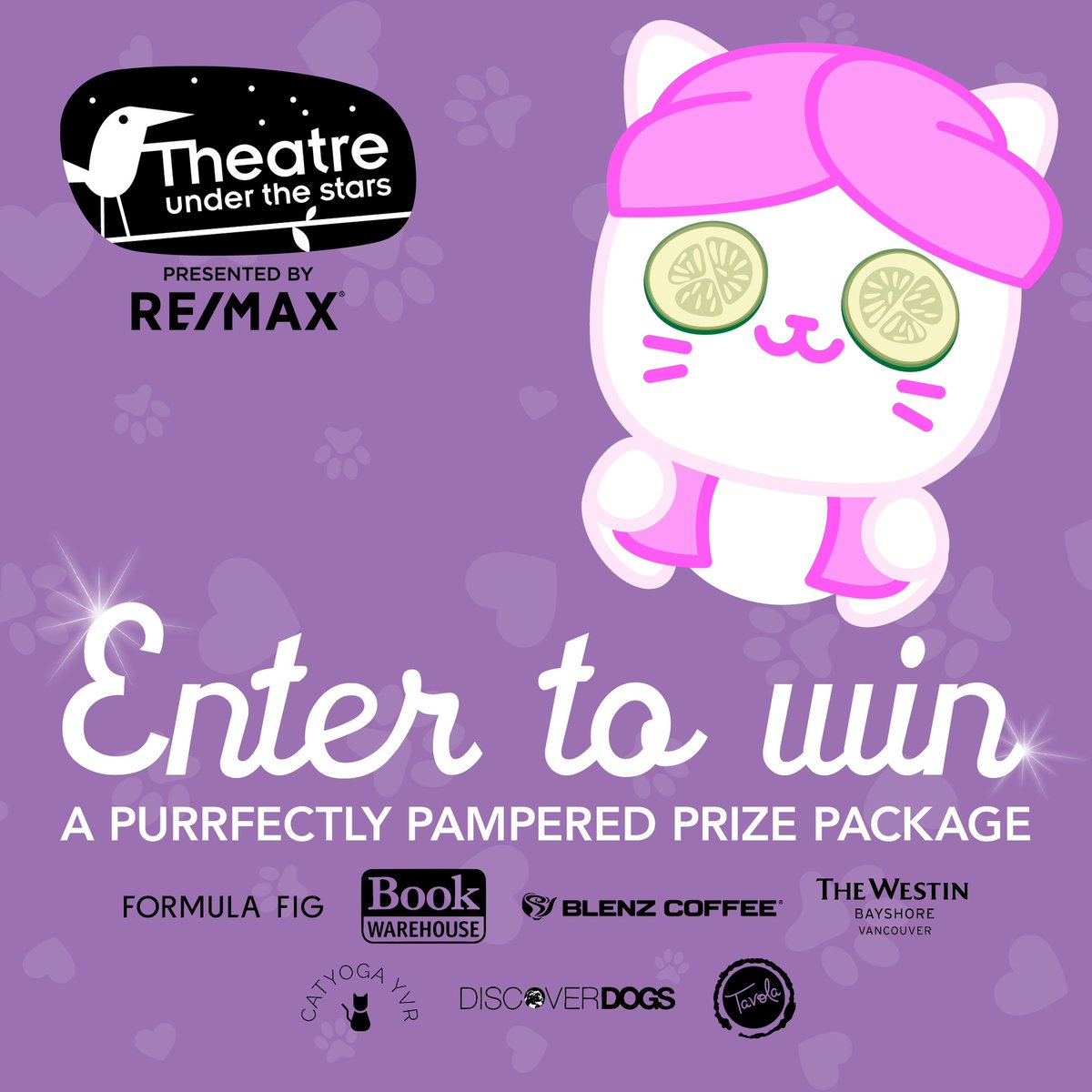 In the spirit of “CATS,” on the TUTS stage this summer, treat yourself to a Purrfectly Pampered Prize Package! Prize includes 👇

➡️ Facial from Formula Fig
➡️ Gift Certificate to Tavola
➡️ One-night stay at Westin Bayshore

and more! ENTER HERE 🔗: tradablebits.com/tb_app/505650