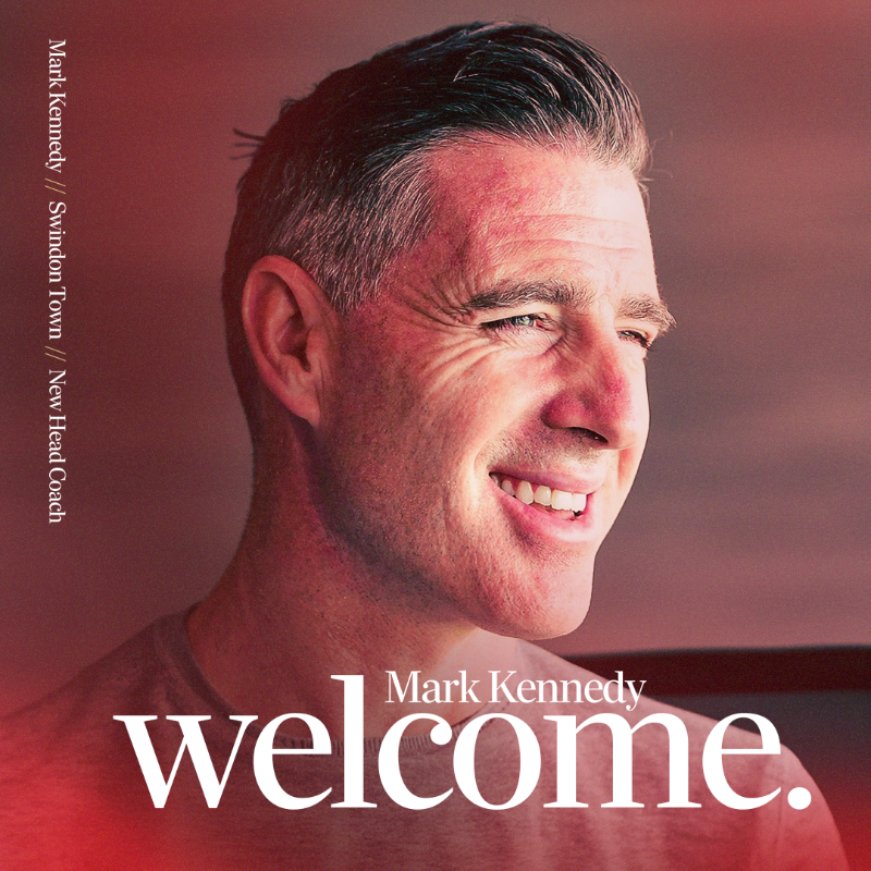 Official_STFC's tweet photo. Swindon Town's new Head Coach! 👔

🔴 Welcome to #STFC, Mark Kennedy!