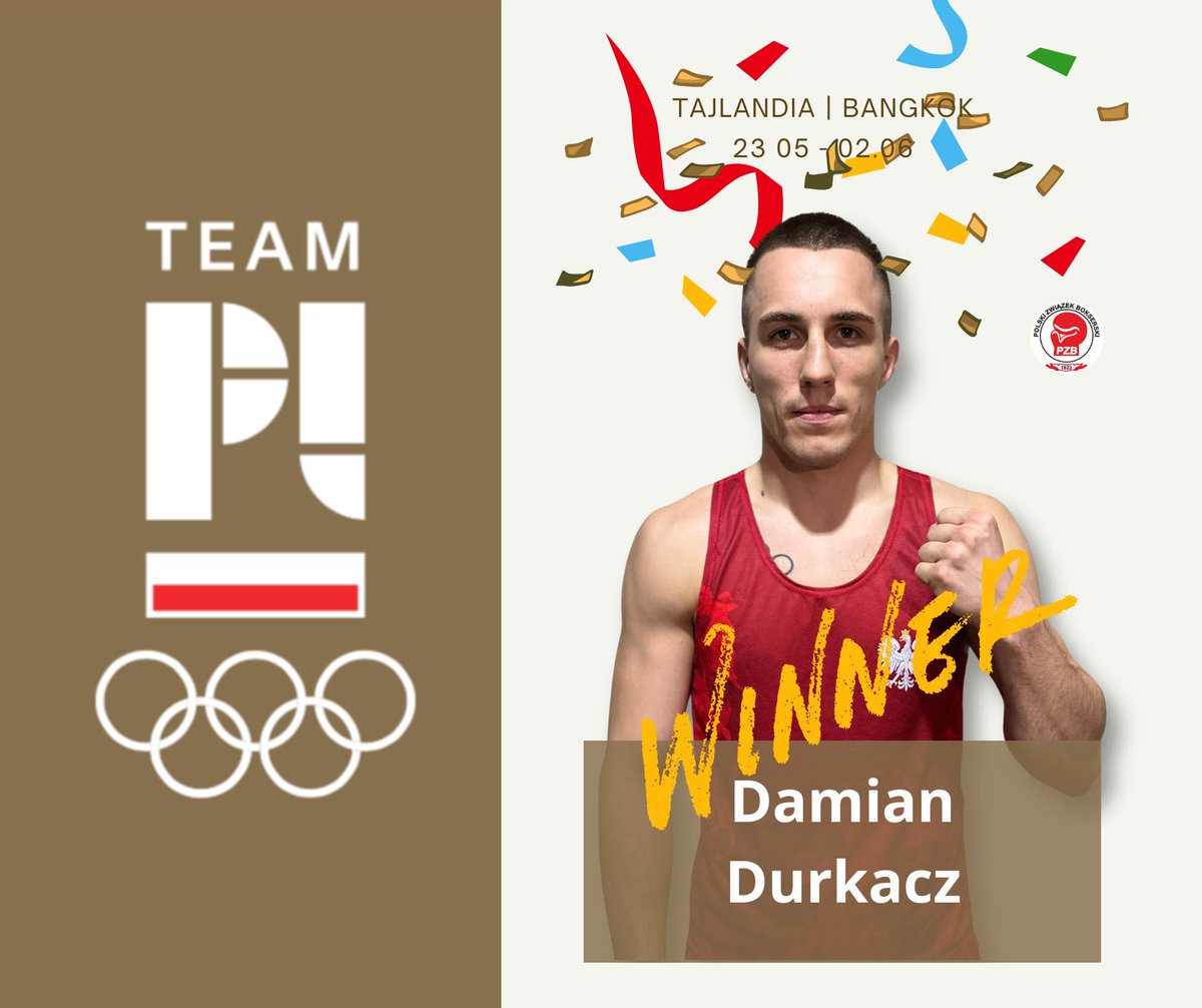 PolskiZwiazek's tweet photo. Damian Durkacz jest coraz bliżej awansu na swoje drugie igrzyska olimpijskie. W kwalifikacjach w Bangkoku wygrał już czwartą walkę, ale do pełni szczęścia potrzebuje jeszcze jednej. @PKOL_pl  @SPORT_GOV_PL  @GProxa #Paryż2024 #PKOl #TeamPL #orlen #KrajowaGrupaSpożywcza https://t.co/MvzX3ausNg