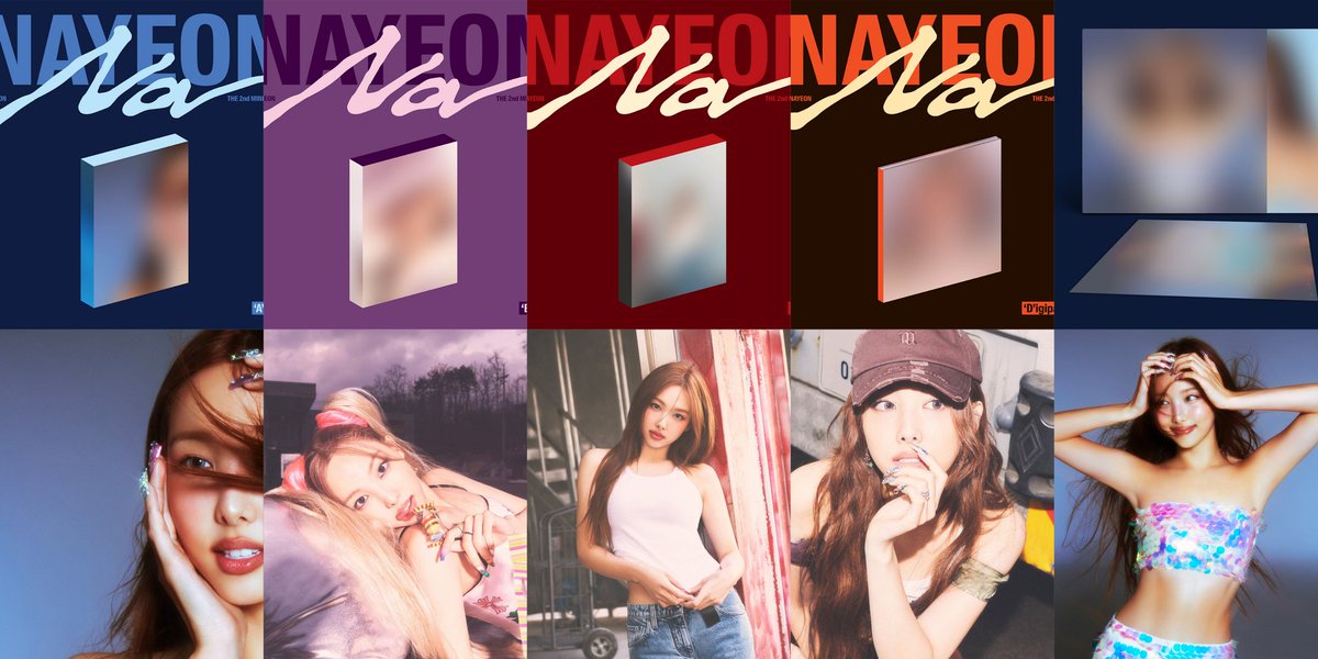 NAYEON'S “NA” and their concepts! ✨

Album Versions :
A - 🪩
B - 🎀
C - 👖
D - 🚘

For Vinyls - 🪩

#Nayeon2ndMiniAlbum
#NAYEON_NA #NA #나 #ABCD @JYPETWICE