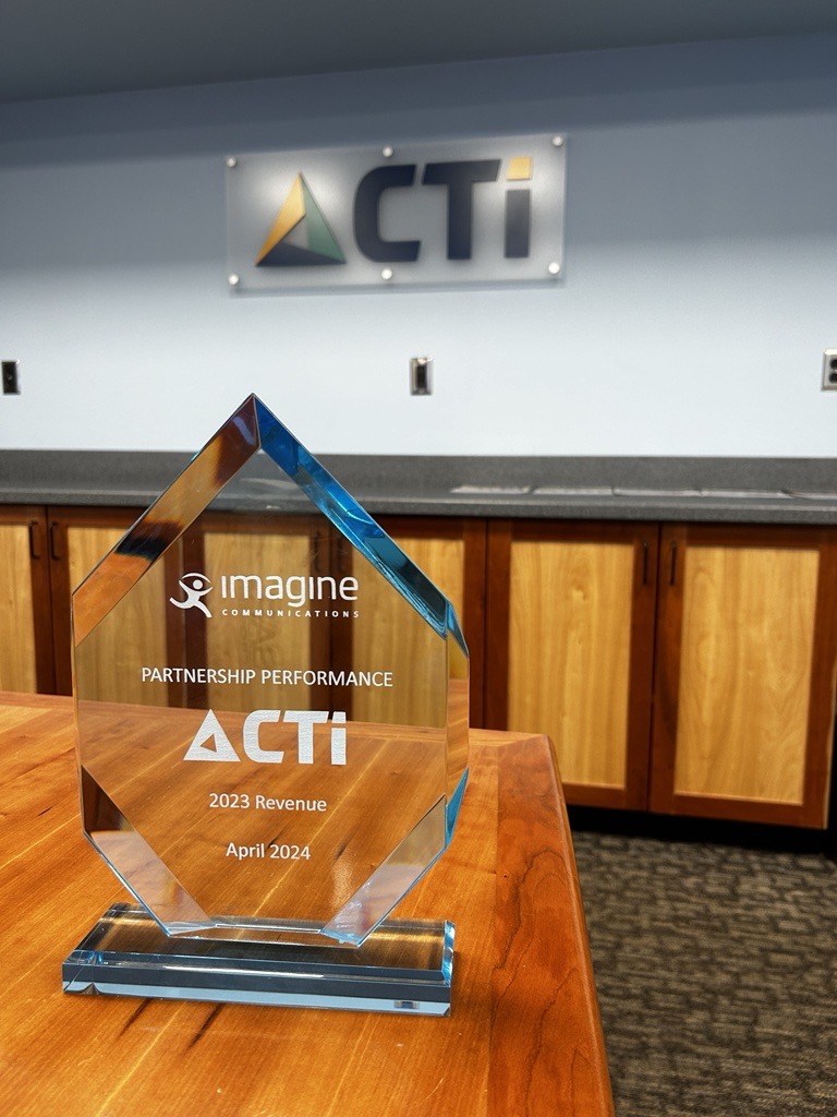 Thank you to Imagine Communications for presenting CTI with the Partner Performance Award - 2023 Revenue! 🥇

The Broadcast Team at CTI is ready for your next project! Whatever your project needs, your project needs CTI!

#AVTweeps #ProAV #award #sales #broadcast #communication