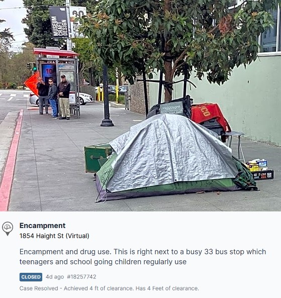 Why does @SF311 & @SFMTA_Muni still describe the permanent habitation of transit shelters as 'ADA compliant'....? @jeffreytumlin @samueldodge

So they don't have to respond? These sites have been triaged? A shameful policy for transit riders, peds, and common sense. #tentsaredown