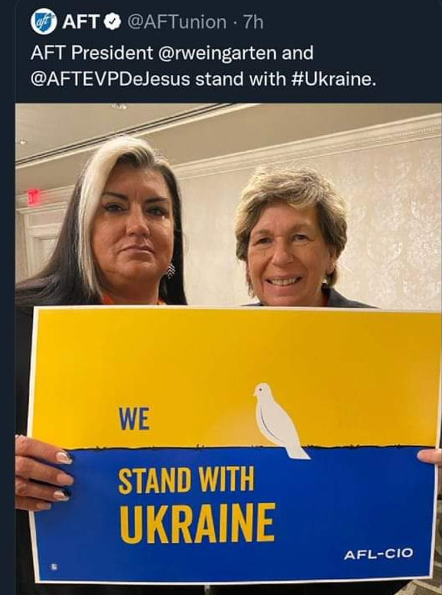 Remember when Randi Weingarten made posters with the flag upside down?