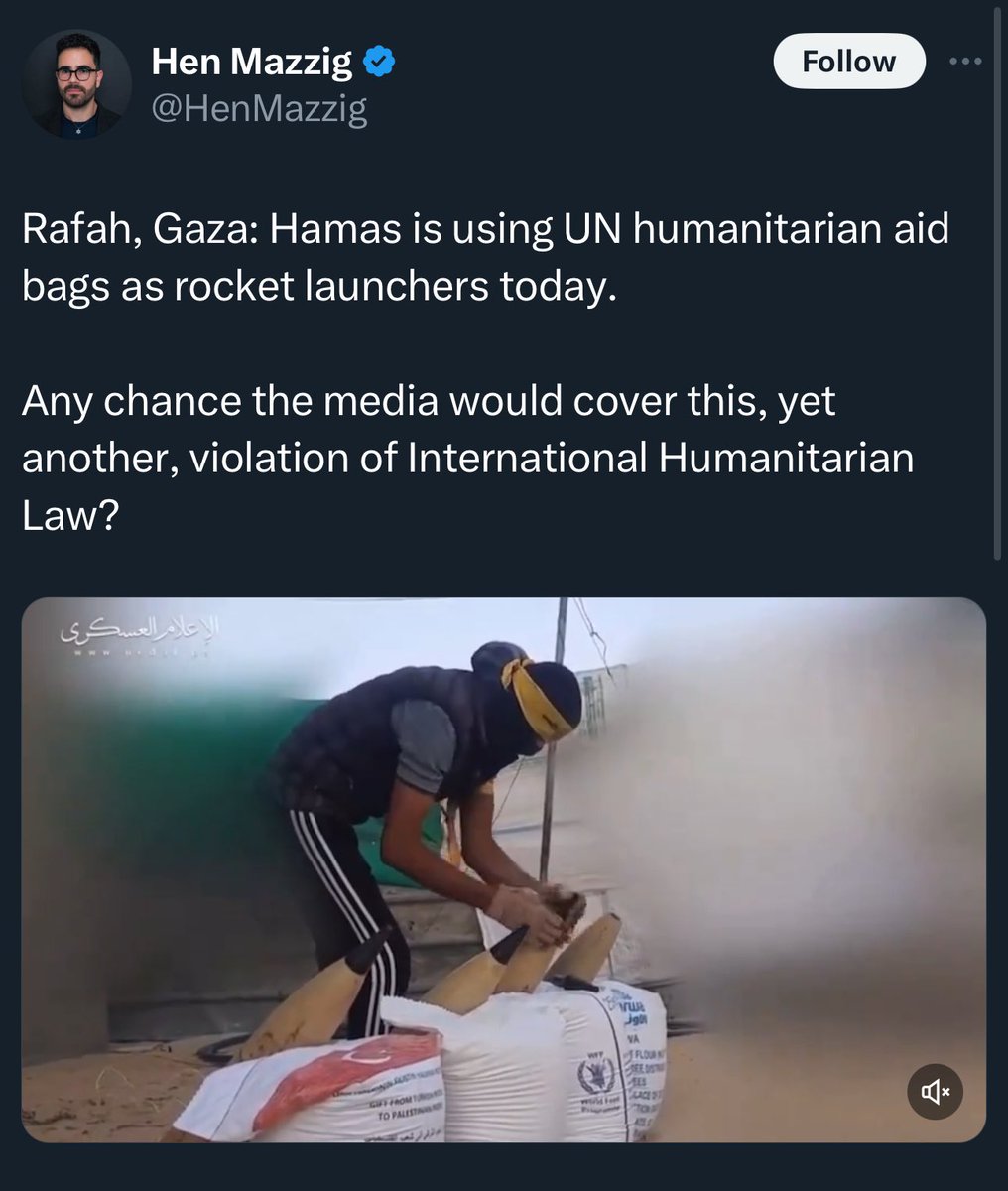 Allow me to help your Hasbara.

It’s Al-Aqsa Martyrs Brigades, not Hamas.

And it’s UNRWA flour bags filled with sand.

Hamas military wing, Al-Qassam, is well equipped.

And please, please, please defund UNRWA and every single Western NGO.