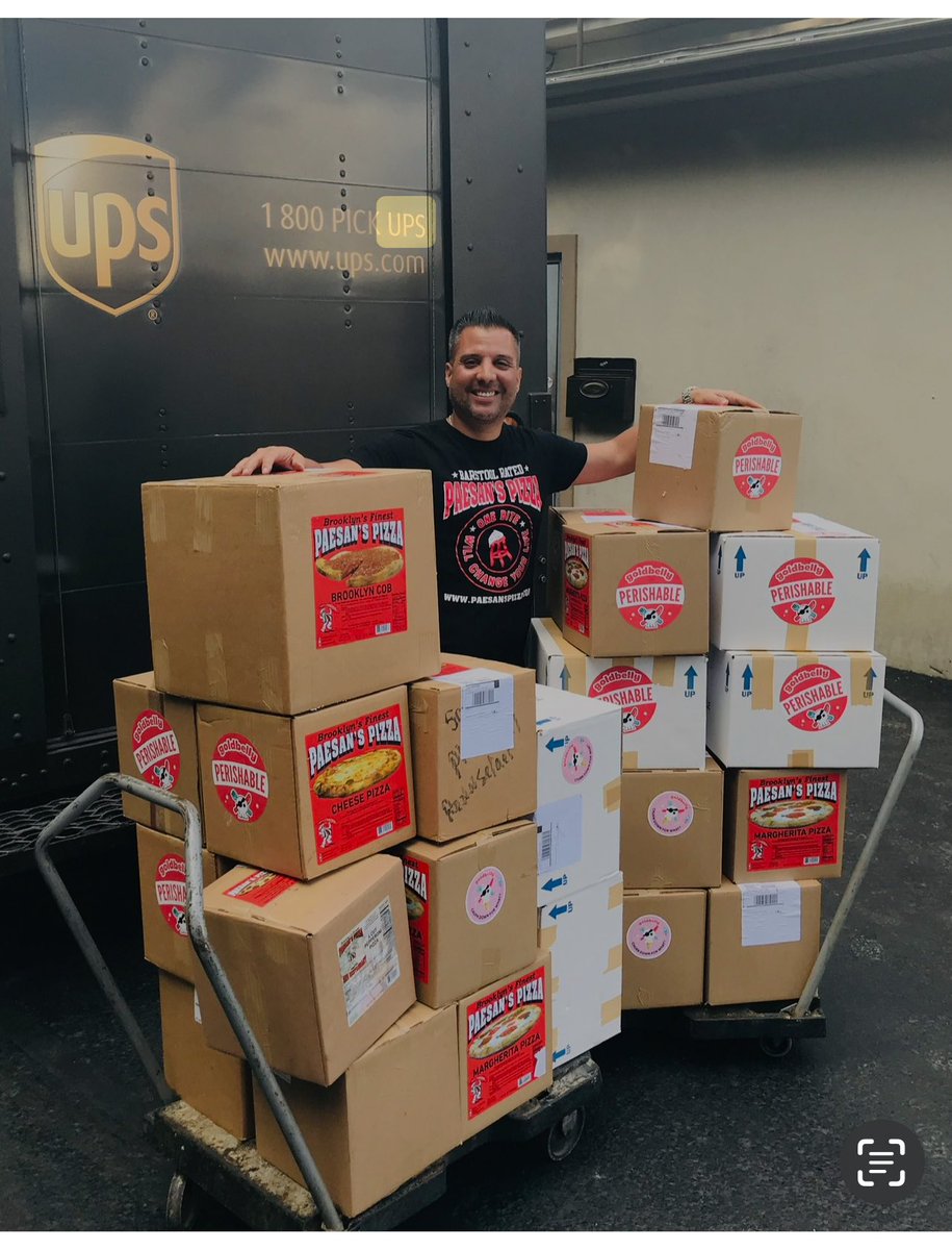 A big shoutout to UPS for partnering with Paesans Pizza and Goldbelly to deliver our delicious pizzas next day to fans across the country. Thanks for making it possible to enjoy our pizza fresh and fast! @UPS @goldbelly #goingNationWide