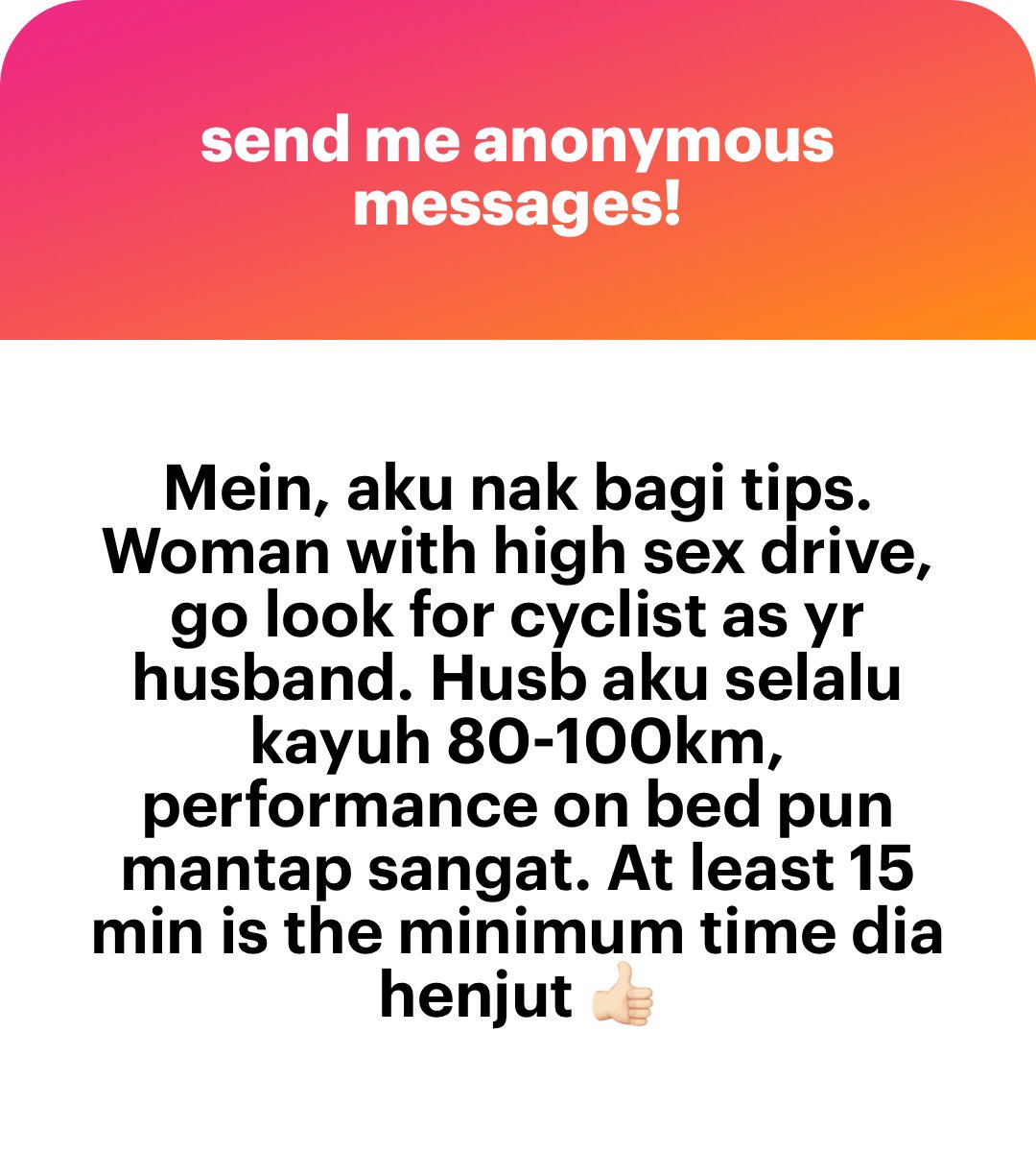 meinmokhtar's tweet photo. Jaga jaga sapa ada suami kaki cyclist. Takut kena sondol https://t.co/oiiHNF6nG2