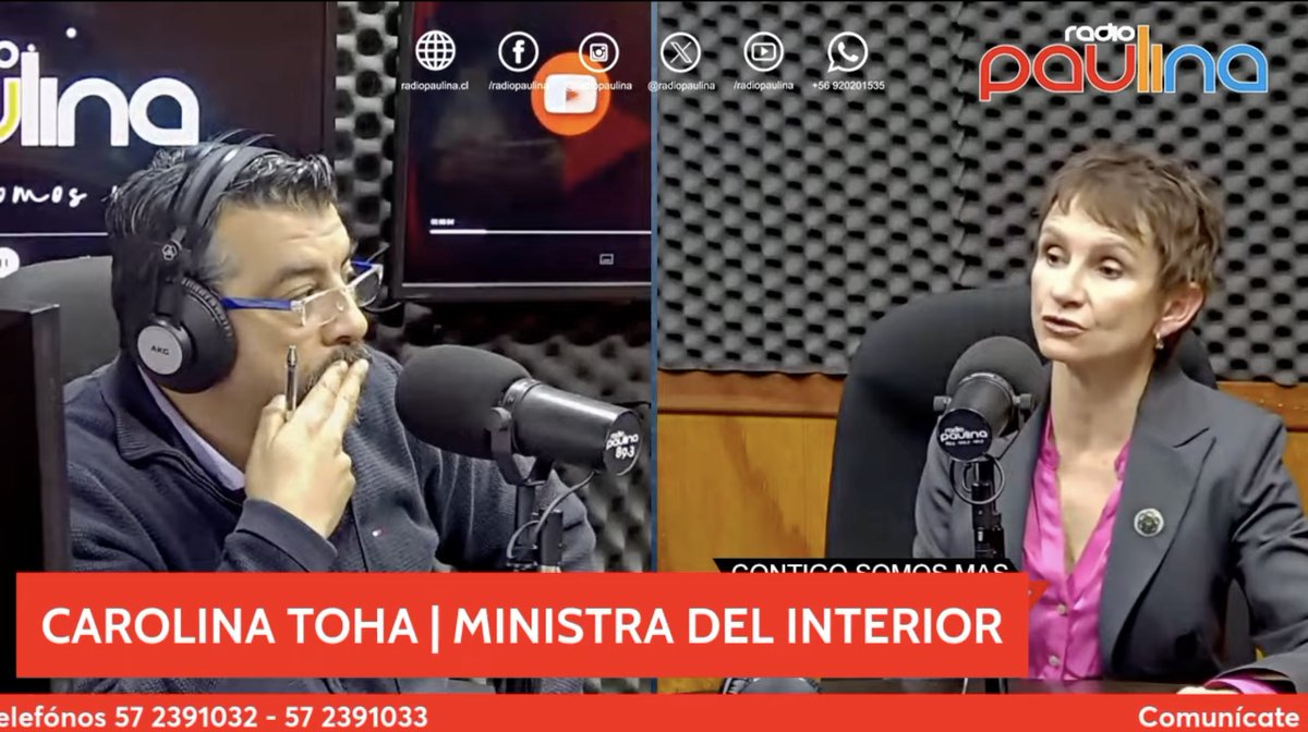 🔴Estamos en vivo desde los estudios de @radiopaulina, conversando sobre el operativo de hoy de la @PDI_CHILE en Tarapacá. ➡️youtube.com/live/9iWtygMOk…
