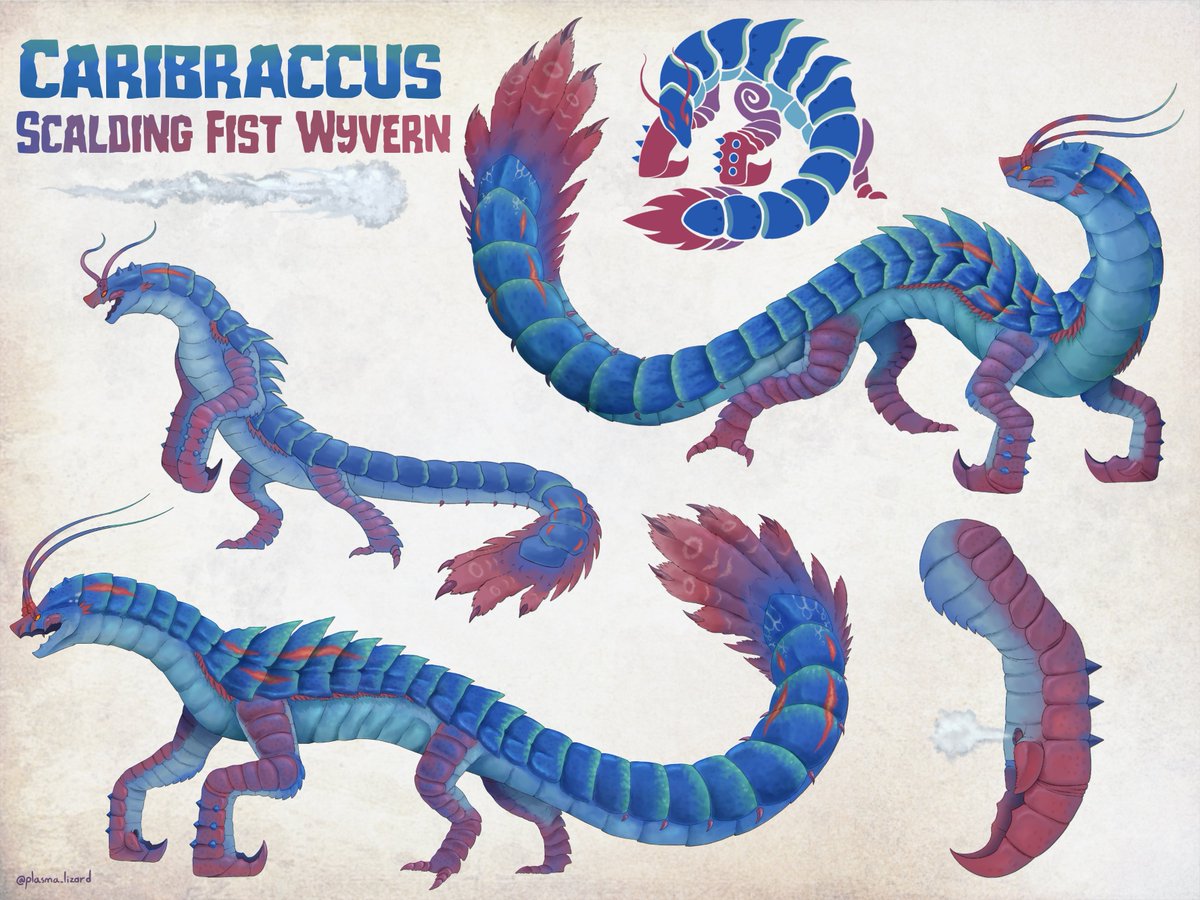 Introducing: Caribraccus, the Scalding Fist Wyvern! 
#MonsterHunter