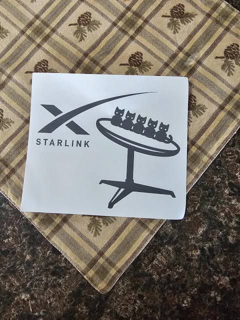 I like how I look on your stickers, @Starlink #Pajamas is on its way to space!🐈‍⬛