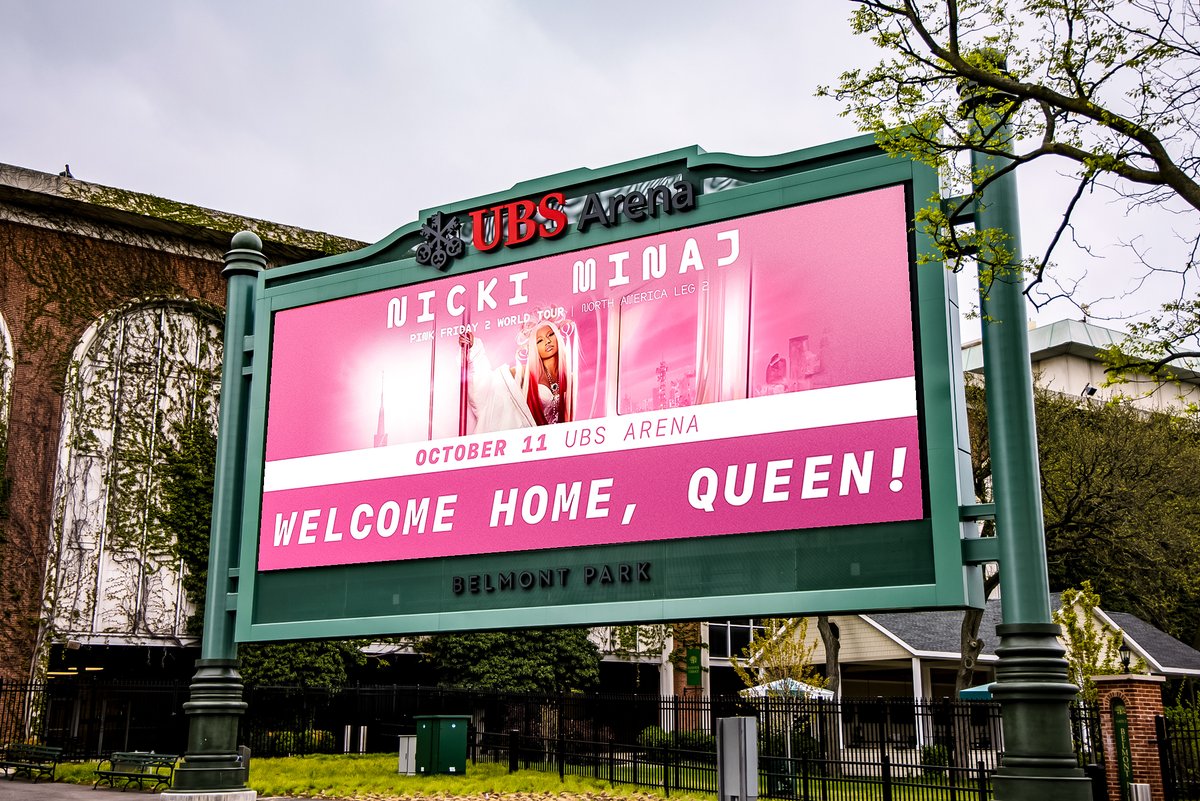 This one is for the Day 1 Barbz. The Queen @NickiMinaj returns to Queens for the North America Leg 2 finale of the record-breaking Pink Friday 2 World Tour👑🎀 🗓️ Fri, October 11 🎫 Pre-sale: Thu 5/30 at 1pm (Use code UBSARENA) 🔗 go.ubsarena.com/3wYf6j9