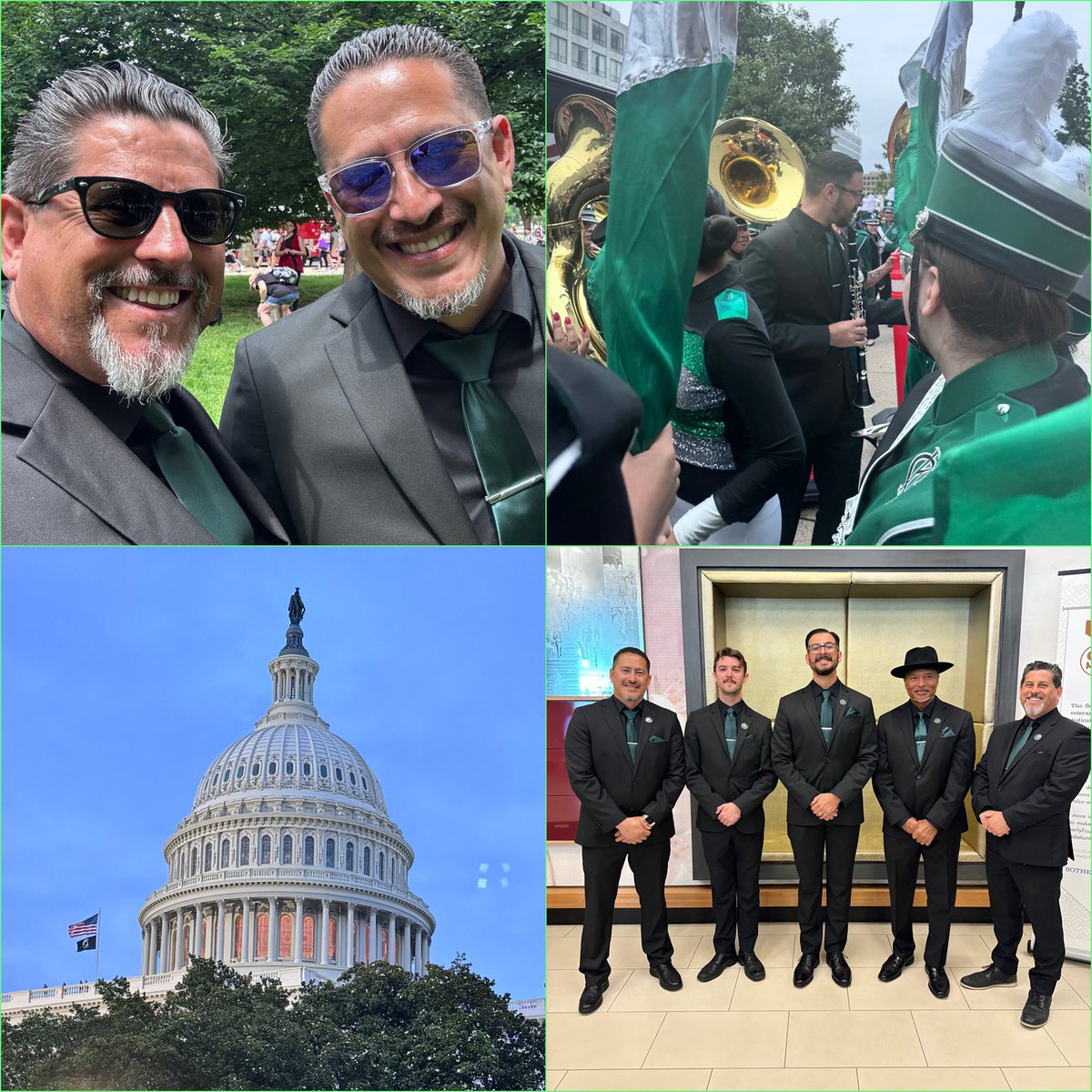 The Kaiser Catamount Pride Marching Band and Color Guard represented @fontanaunified well as we visited Washington DC and marched, with distinction, in the National Memorial Day Parade! Go Cats! 🇺🇸❤️🤍💙🎉✈️💯🎵 #KaiserStrong 💚