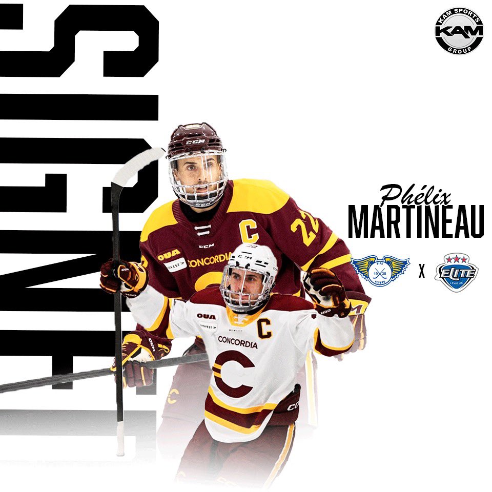 Congrats to Phélix Martineau on signing a contract with the <a href="/FifeFlyers/">Fife Flyers 🏒🏴󠁧󠁢󠁳󠁣󠁴󠁿</a> in the <a href="/officialEIHL/">Elite Ice Hockey League | #EIHL</a> !  #KAMSports