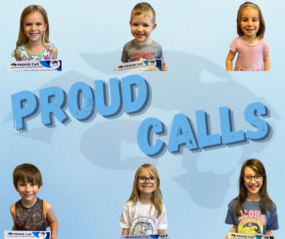 Congrats to last week’s #ProudCall students at RMES! Our Principal, @Katy_Lumb, with Assistants to the Principal Boyer & Lovier, joined the students pictured here to call home together & share good news about something that happened at school during the week. #GanandaProud