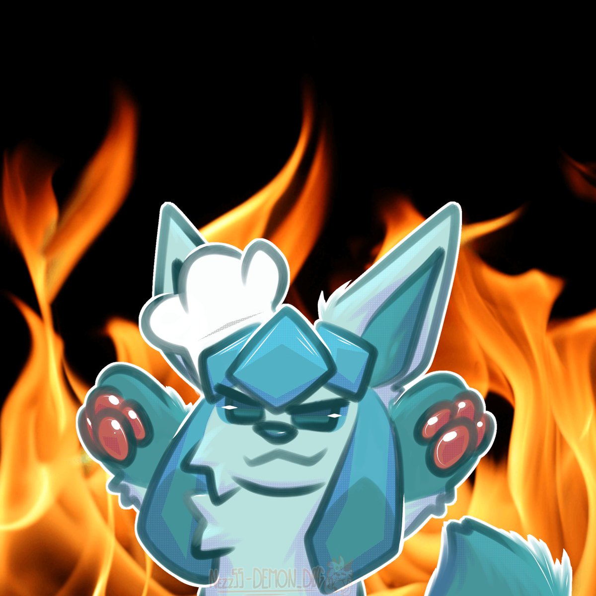 DEMON_D0G's tweet photo. They burnt the DANG PLACE DOWN NO 😭😭

#glaceon #artist https://t.co/PSwsWkGOxQ
