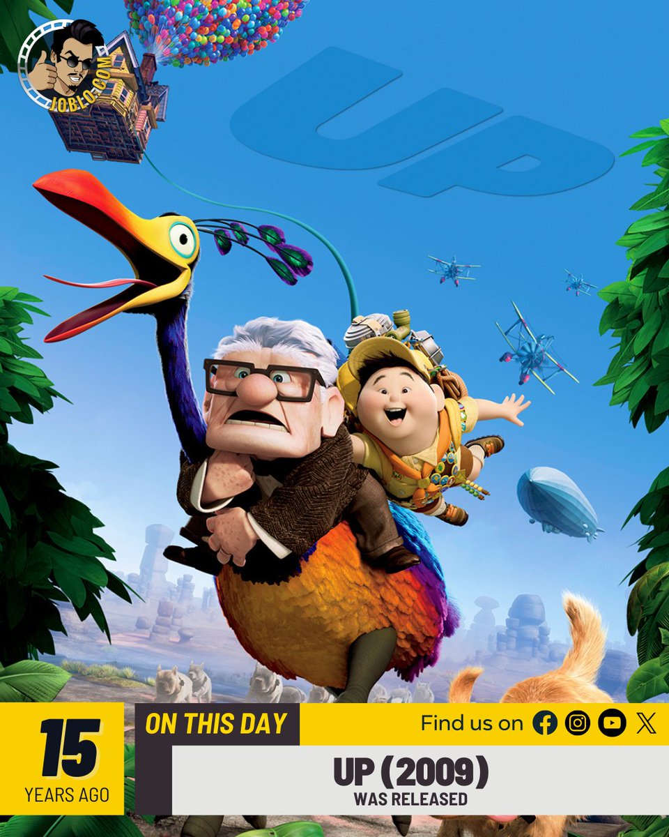 15 years ago today, Up (2009) was released! 🎥

#JoBloMovies #JoBloMovieNetwork #Up