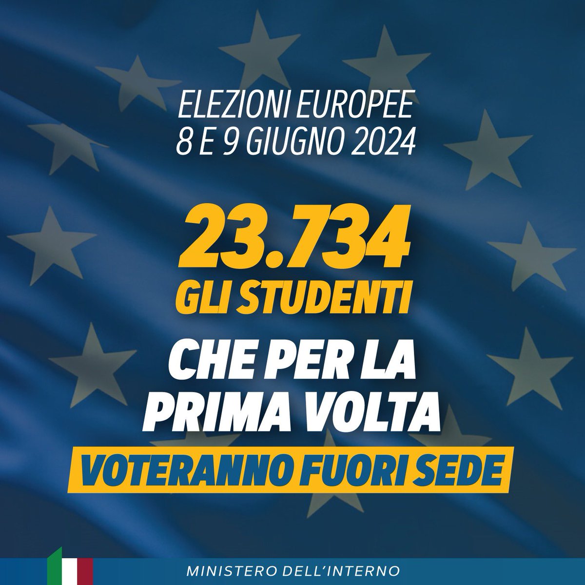 Per la prima volta, l’8 e il 9 giugno, gli studenti fuori sede potranno votare alle elezioni europee senza dover rientrare nel comune di residenza. Un provvedimento voluto da questo governo per venire incontro a tutti i ragazzi che frequentano l’Università lontano da casa e