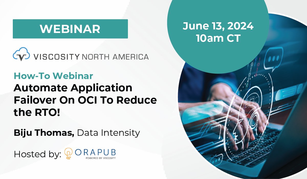 OraPubInc's tweet image. 🛠️ Tired of technical glitches? Join our next How-To Webinar on June 13 at 10:00 AM CT. Exclusive for OraPub paid members. Learn to set up Full Stack Disaster Recovery on #OCI with #ACED @biju_thomas of #DataIntensity.
🔗 bit.ly/4c0vnmH
#VNA #OraPub #Oracle