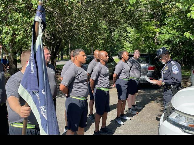 CCSOVA's tweet image. Yesterday, the 39th Basic Academy ran its eighth history run meeting with Captain Gholson. He spoke to the recruits about Philip Stanhope, the 4th Earl of Chesterfield, and his life accomplishments. #basicacademy #training #history #run