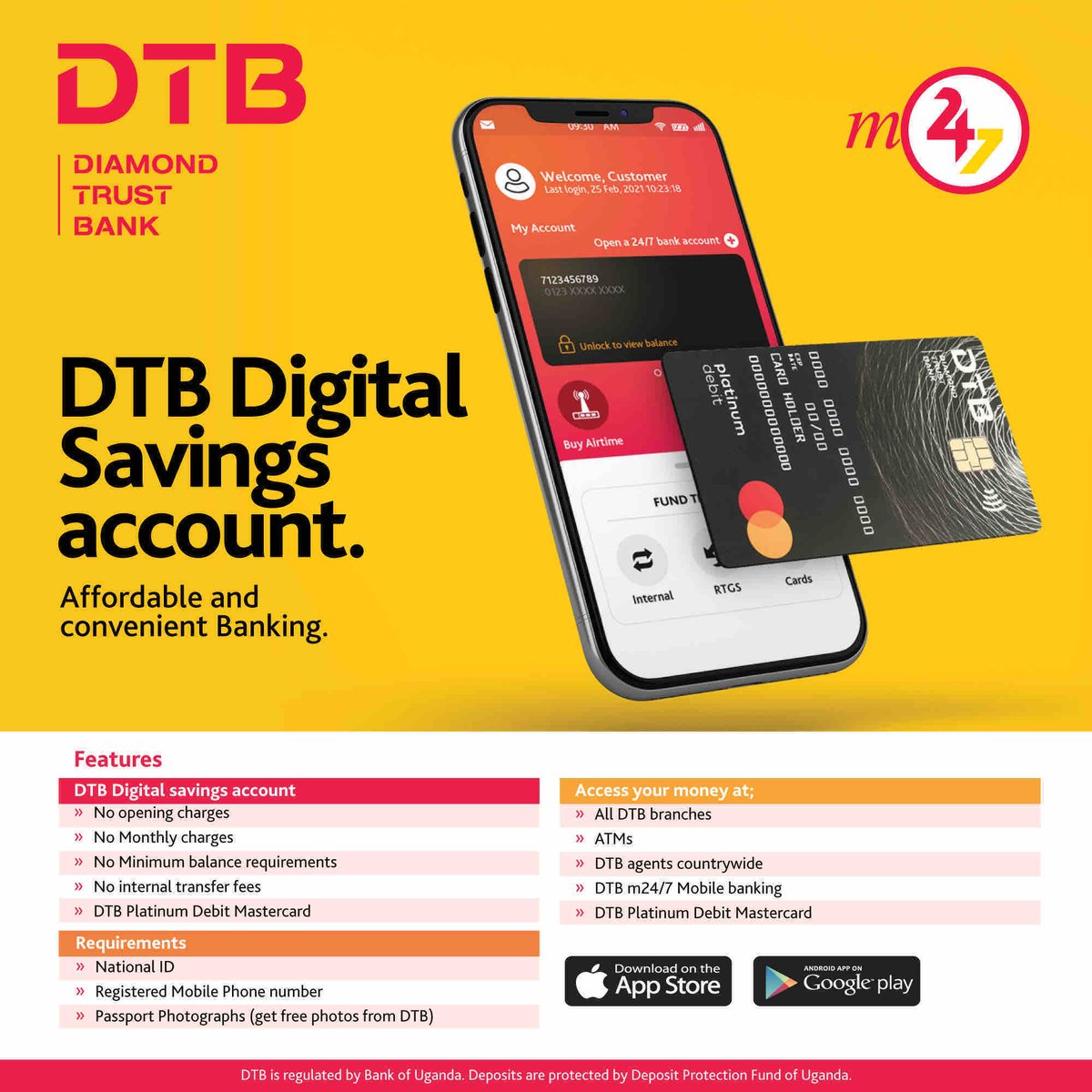 What is your number one goal for saving? 
Make us your banking partner by opening a DTB Digital Savings Account today to achieve more.
 
Visit the nearest DTB Branch to open a DTB Digital Savings Account. 
Call toll free 0800 242 242 for support. #savings #BankWithUsBankOnUs