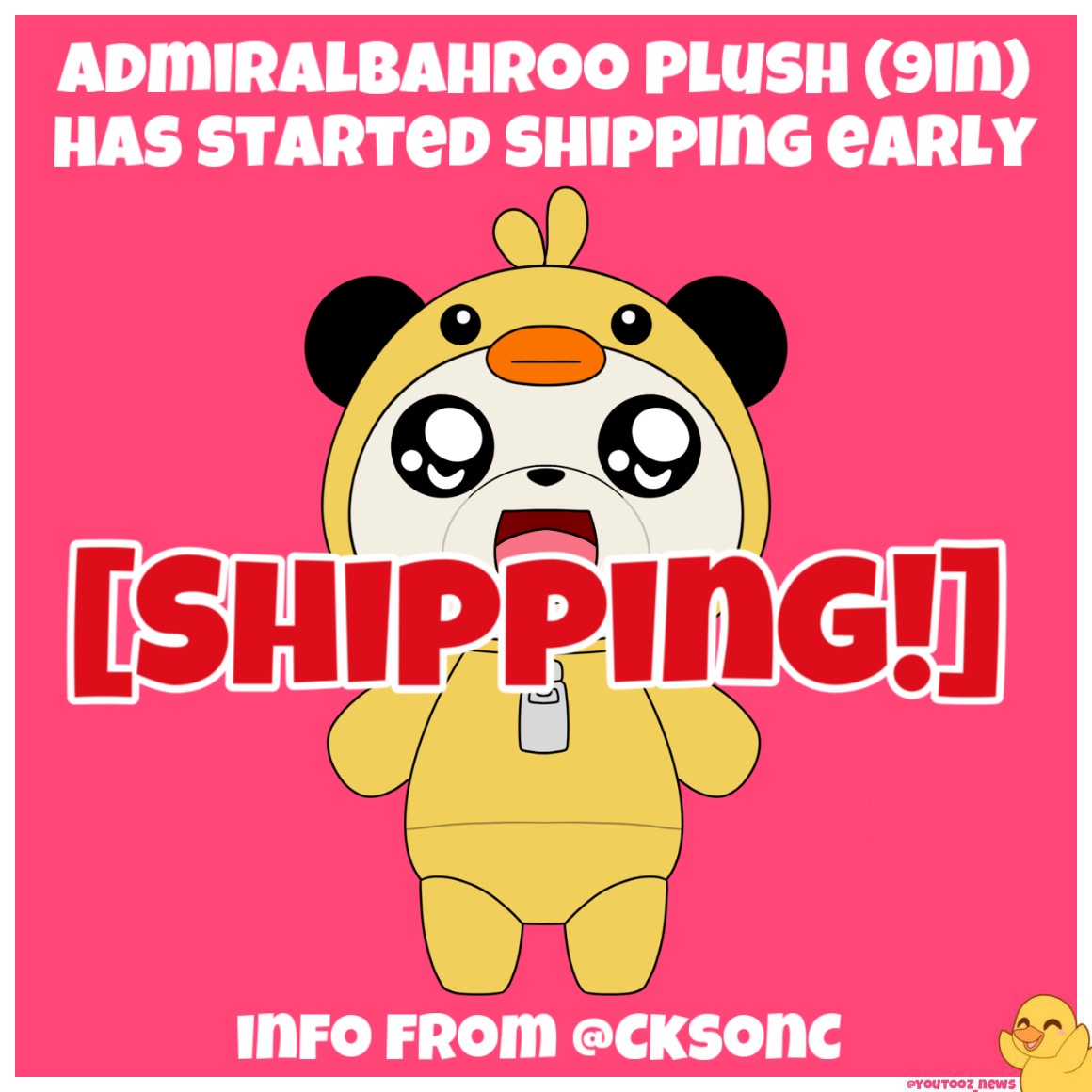 Dapper Bendy Shoulder Rider (9in) has started shipping & AdmiralBahroo plush (9in) has started shipping early!