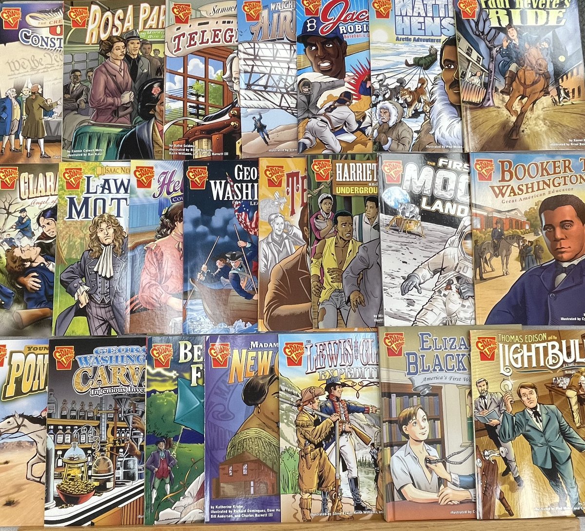 Graphic Novels!
4th grade ACES students at E. Melvin Honeycutt learn about the contributions of inventors and explorers by reading historical graphic novels. We would like to thank Cumberland Community Foundation, Inc. for funding the novels. 
<a href="/CumberlandCoAIG/">CumberlandCoAIG</a> 
<a href="/EMHoneycuttEle1/">E. M. Honeycutt Elementary School</a>