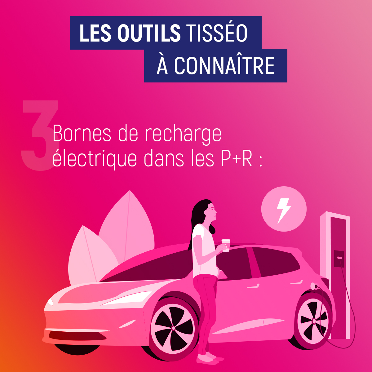 👍/Info pratique Besoin de recharger votre voiture électrique pendant que vous travaillez ? 🔌 Les parcs relais de Borderouge, Ramonville et Balma-Gramont disposent de bornes de recharge accessibles 24/7 ! 🚗⚡ 🔎 Découvrez d'autres outils Tisséo pour faciliter vos déplacements