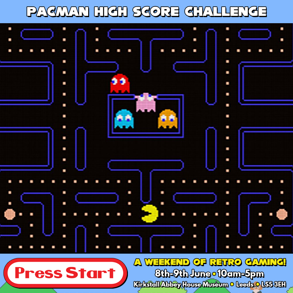 PressStartVGH's tweet photo. There will be 2 High Score gaming challenges taking place at Press Start: Retro Gaming Weekend:
On Saturday is will be Pac Man and Sunday will be Donkey Kong.
Highest score by 3pm on each day wins! https://t.co/EeKYGzUZaO