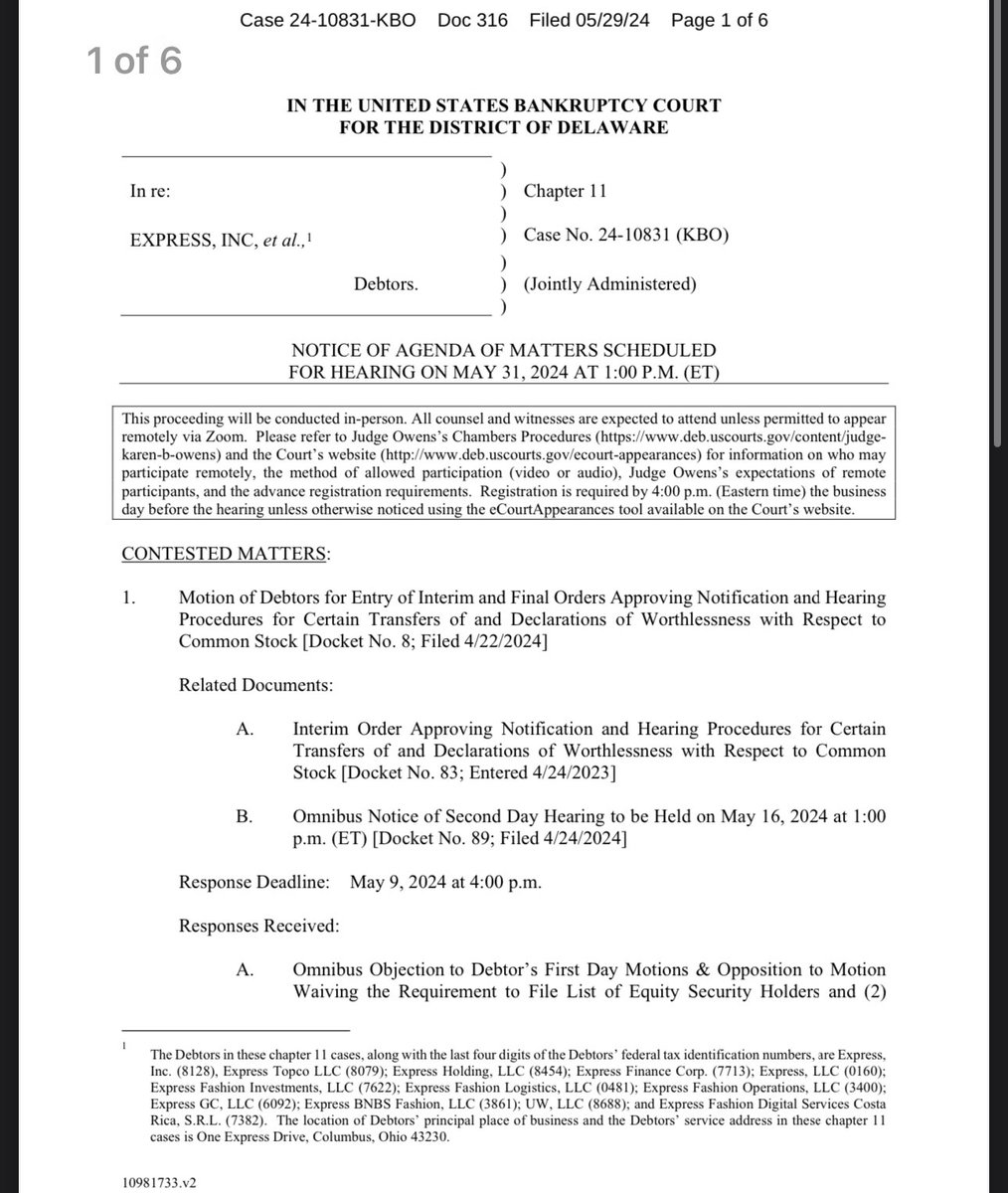 Get in while you can $EXPRQ, if you want. Lots of discovery already proving to be evident of fraud and lack of fiduciary responsibility.