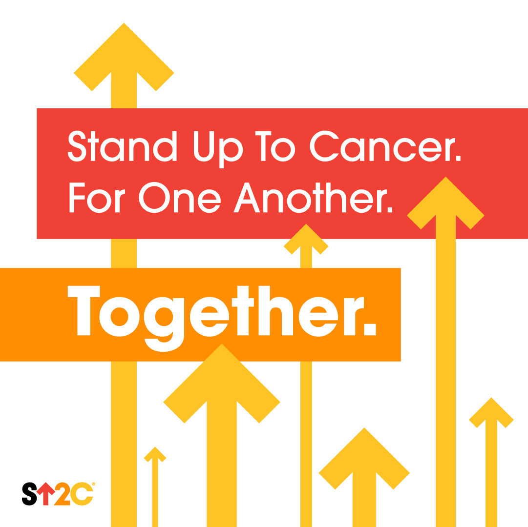 It takes all of us. 💪 Tell us who you stand up for in the comments! 🧡 #StandUpToCancer