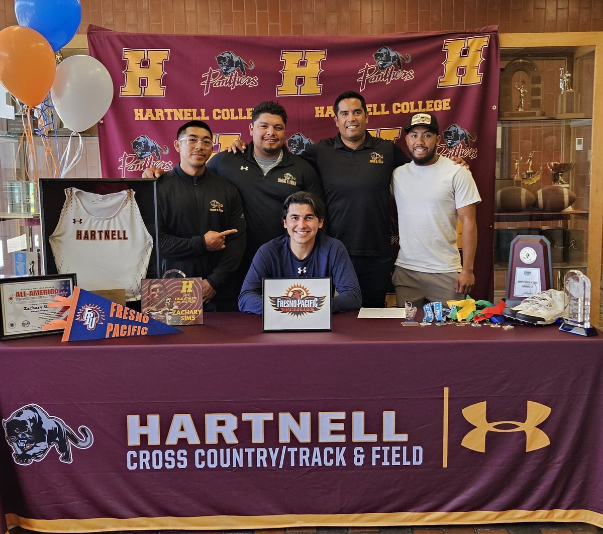 CollegeTf's tweet photo. Congrats to 2023 3C2A State Champion Zachary Sims (Hollister) who has accepted a scholarship to Fresno Pacific University. Sims won the 2023 Javelin title with a throw of 200'11", second best in Hartnell history.
@HartnellAthletc 
@JohnJDevine 
@HHS_XC_TF 
@3C2Asports https://t.co/uhsdgHd2G5