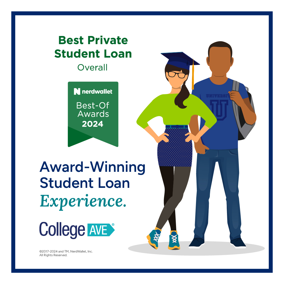 Different & Better. It’s a winning combo. We’re honored to be named @Nerdwallet’s Best Private Student Loan for 2024. From application to graduation and beyond, we’ve got you covered with flexible student loans to fit your budget and goals. Learn more at collegeave.com