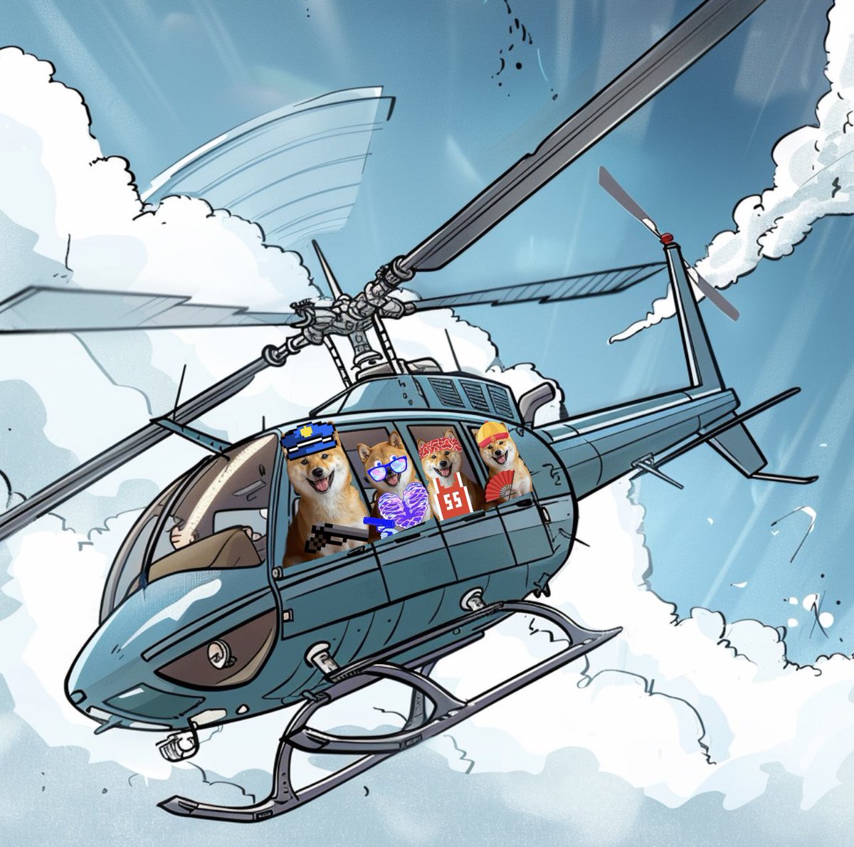 dogwifsets's tweet photo. @WhaleEverything $DOGWIFSETS on Helicopter 🚁 https://t.co/2NDewh7SxS