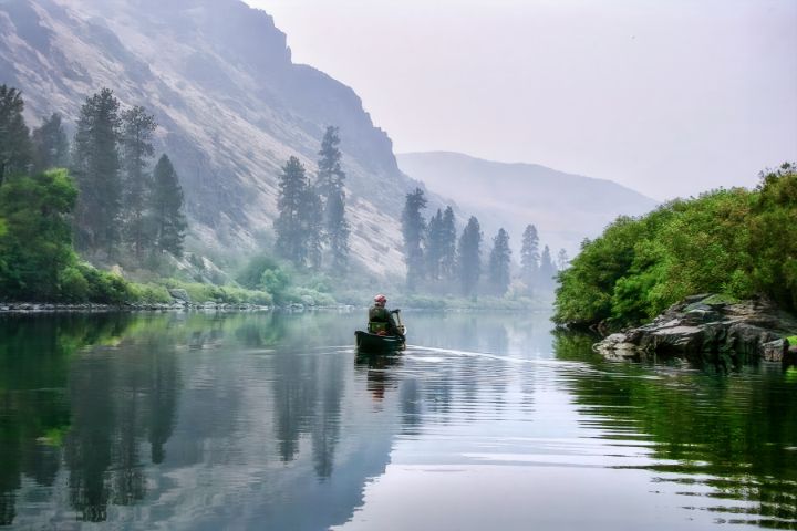 Art of the Day: 'Morning Canoeing in Hells Canyon'. Buy at: ArtPal.com/sheliahunt?i=2…