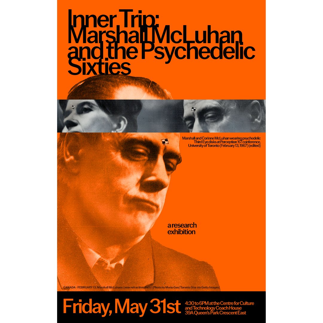 Be sure to catch this exhibition exploring the connections between drugs, media theory, and countercultural ideas at UofT in the 1960s! 

Taking place 4:30-6:00 pm this Friday, May 31st at the Centre for Culture and Technology Coach House (39A Queen's Park Crescent East).