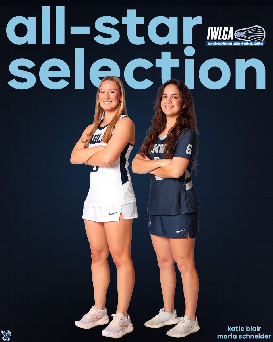 UMWathletics's tweet photo. 𝐀𝐥𝐥-𝐬𝐭𝐚𝐫𝐬 🤩

@UMWLAX's Katie Blair and Maria Schneider are heading to the USA Lacrosse Headquarters in Sparks, Md. on Saturday for the @IWLCA Division III All-Star Game. They'll be joined by head coach Maddie Taghon, who will coach the South Team!

#GetDirtyGoWash 🦅 https://t.co/YuRQyFtHix