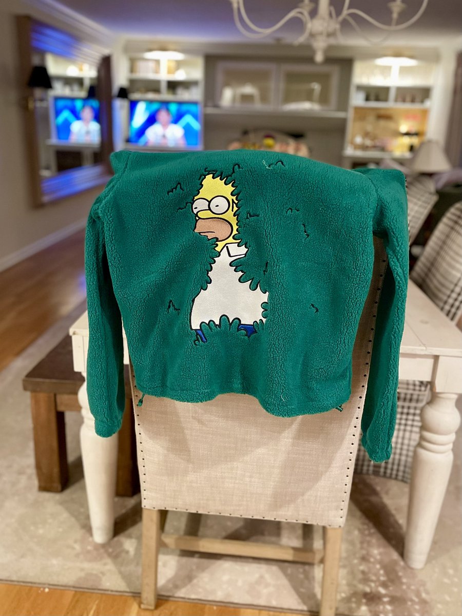 roylfuchsauto's tweet photo. My daughter’s new jacket. Meme ready! #homer #theSimpsons https://t.co/7S6CU5LMfr