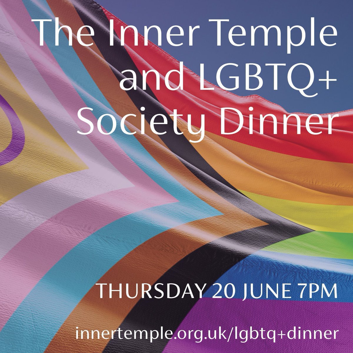 🌈Celebrate Pride Month with us!🌈

Enjoy bubbles, fine dining, and community at the LGBTQ+ Society Dinner at The Inner Temple

📅20 June, 7pm
🎩👠Dress to impress or black tie
👥Open to all Inns &amp; their guests
<a href="/HonSocGraysInn/">Gray's Inn</a> <a href="/lincolnsinn/">The Honourable Society of Lincoln's Inn</a> <a href="/middletemple/">Middle Temple</a>
 🎟️nrtm.pl/3V1VQKQ