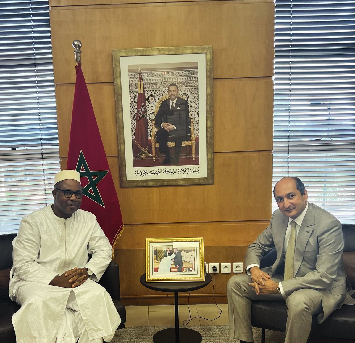 #Rabat 29mai2024
#AMCI entretien avec l’Ambassadeur de la République du #Mali auprès de Sa Majesté le Roi #Mohammed_VI, M. Fafré Camara.