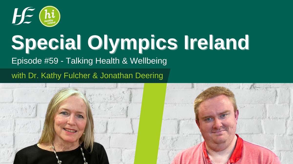 New episode out now as part of our #TalkingHealthandWellbing series with our partners @SOIreland as Kathy and Jonathan share their insights into how the organisation & #volunteers support & promote athlete's health and wellbeing: open.spotify.com/episode/5Who0T… #SpecialOlympics