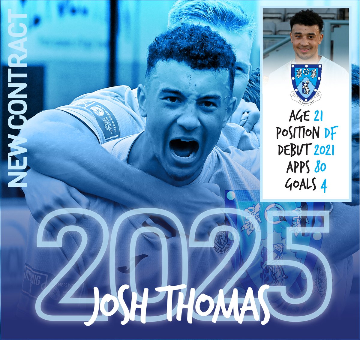 🖋️ More homegrown talent will be wearing sky blue next season as Rugby born-and-bred defender Josh Thomas signs a new deal until at least May 2025. 🥳 A young man with a great attitude, @J_Thomasy will look to go from strength to strength in 2024/25. #utv