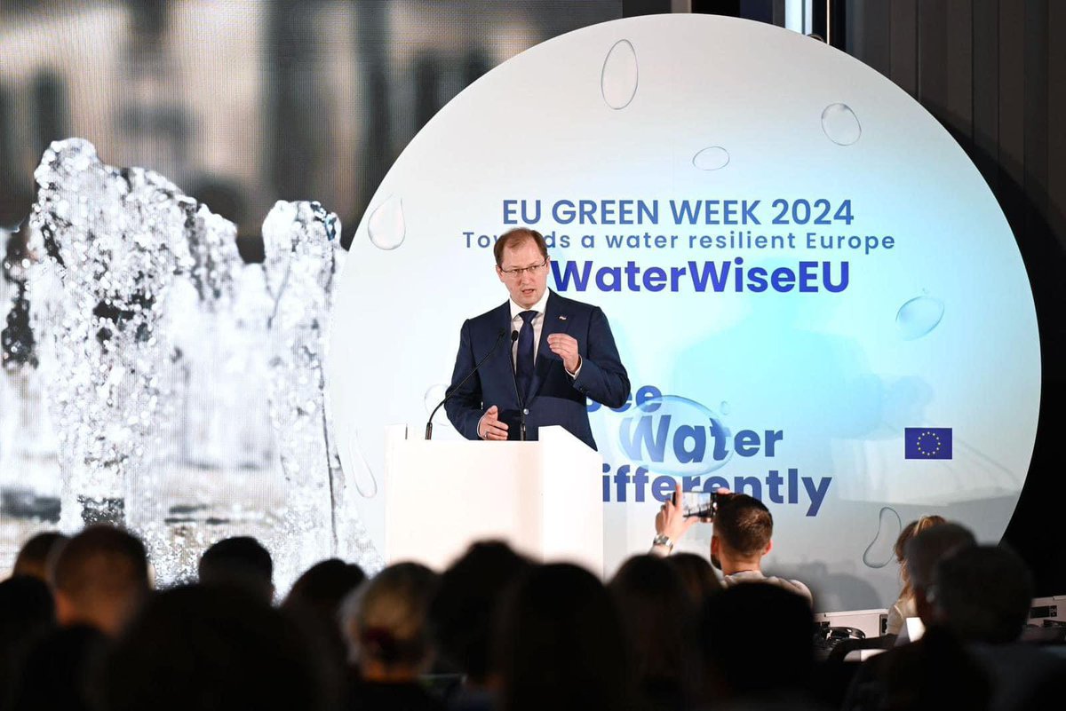 New opportunities to unite the world around 🇺🇦 at @EU_ENV #EUGreenWeek 2024 in Brussels. It is symbolic that Green Week 2024 focuses on 💧. Last year, rf blew up the Kakhovka HPP dam. 1/2