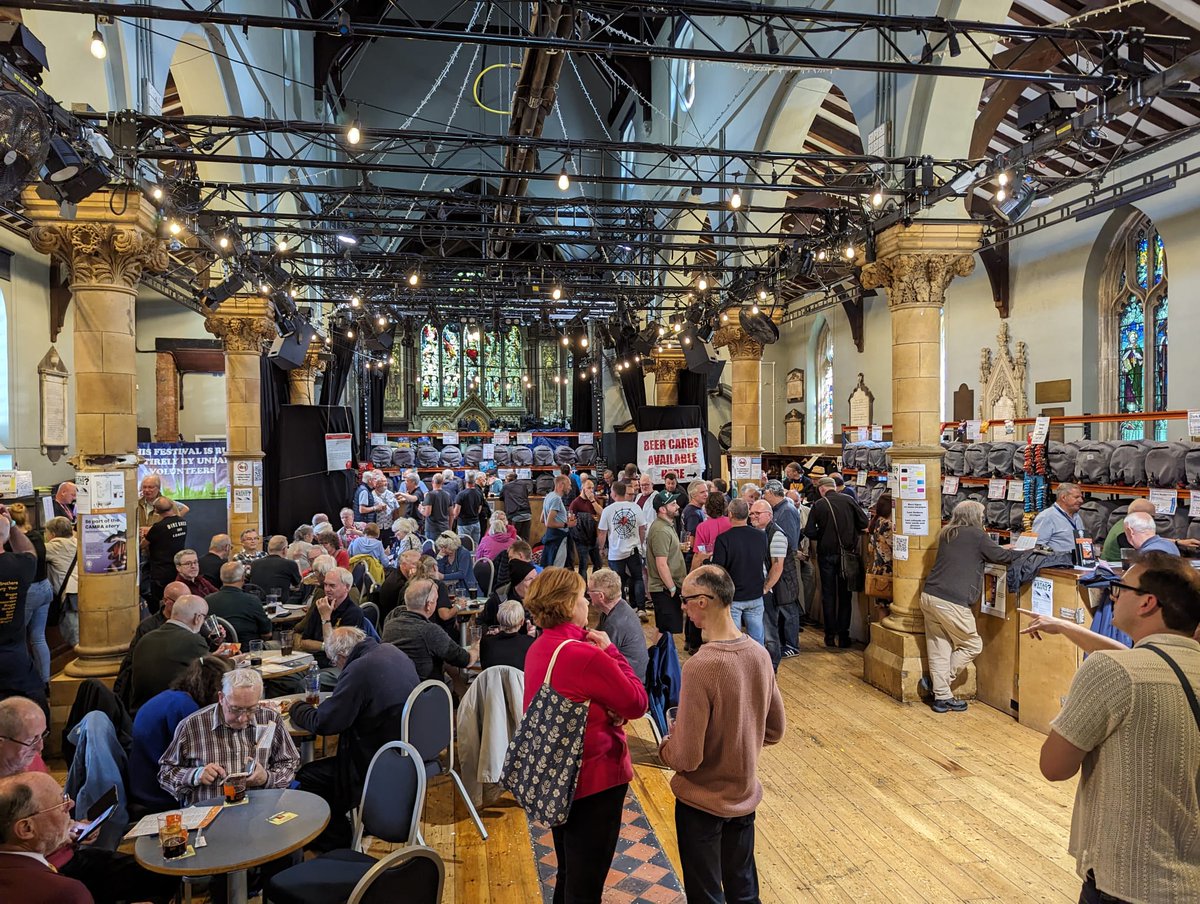 A good crowd is here at @ColchesterArts for the 37th Colchester Real Ale and Cider Festival.

The drinks are flowing and the doors are open until 10:30pm (last orders at 10pm). Why not come on down & enjoy what there is to offer?

@CAMRA_Official @two_brew #ColSAF37 #BeerFestival