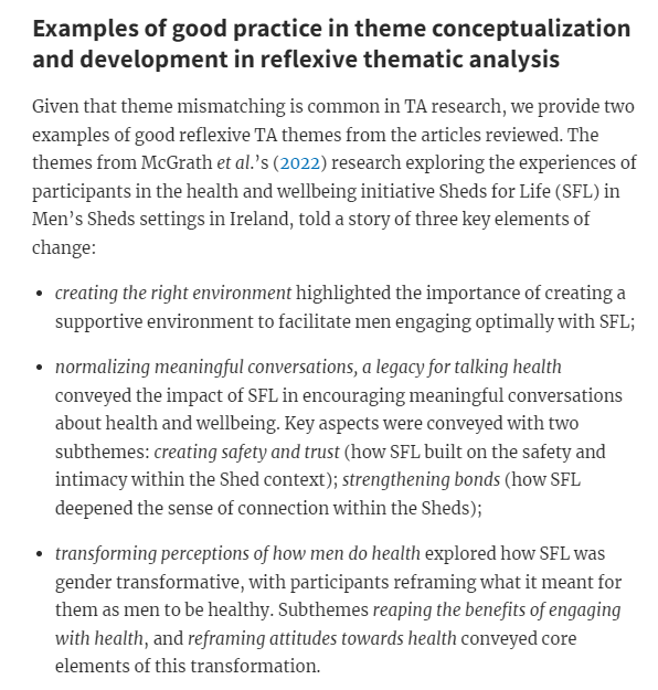 Aisling McGrath, PhD (@ash_mcg) on Twitter photo In awe to see <a href="/ginnybraun/">#KeepMasking prof virginia braun 💉💉💉💉💉</a> & Victoria Clarke have cited our work <a href="/NoelRichardson/">Noel Richardson</a> <a href="/niamhmurphywit/">Niamh Murphy</a> doi.org/10.1093/heapro… as an example of good practice in #reflexivethematicanalysis
An absolute privilege to feature in an excellent paper from the greats! doi.org/10.1093/heapro… In awe to see <a href="/ginnybraun/">#KeepMasking prof virginia braun 💉💉💉💉💉</a> & Victoria Clarke have cited our work <a href="/NoelRichardson/">Noel Richardson</a> <a href="/niamhmurphywit/">Niamh Murphy</a> doi.org/10.1093/heapro… as an example of good practice in #reflexivethematicanalysis
An absolute privilege to feature in an excellent paper from the greats! doi.org/10.1093/heapro…