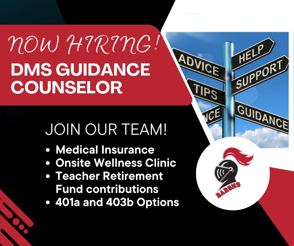 📢 Exciting news! DeKalb Middle School is in search of a dedicated guidance counselor. If you have a heart for guiding students through their journey and reaching their potential, seize this chance! Apply today at ow.ly/4Gvq50S0kk1.
 #Hiring #GuidanceCounselor