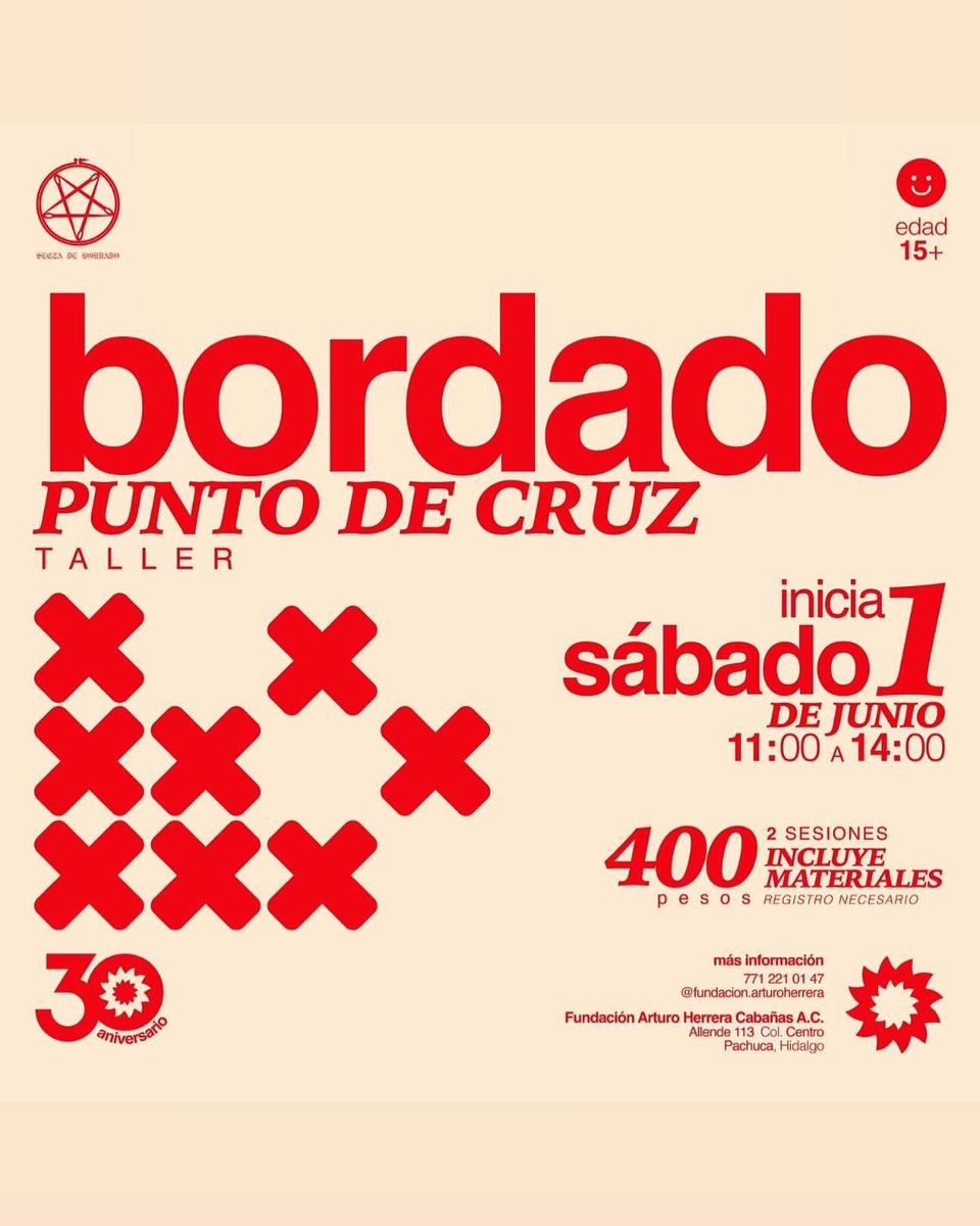 PlanisferioMx's tweet photo. El próximo sábado 1 de Junio tienes una cita con la @sectadebordado en la Fundación Herrera Cabañas   ❌ https://t.co/wdQAXs45eQ