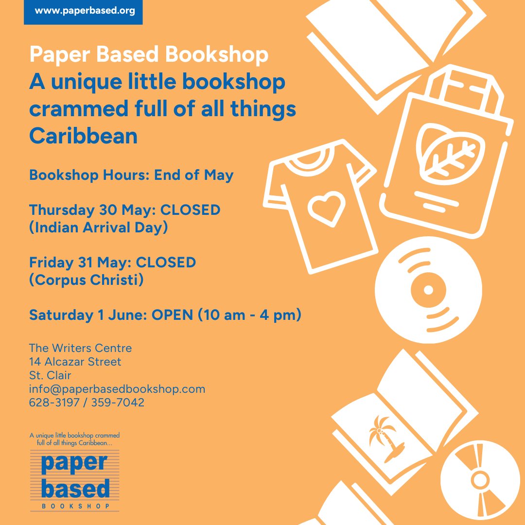 paperbasedbooks's tweet photo. Dear book lovers and friends of Paper Based,
Please note our long weekend hours. Have a safe, harmonious pair of public holidays. We'll see you on Saturday!
#PaperBasedBookshop #TheWritersCentre #OpeningHours https://t.co/T9k3qWCsnu