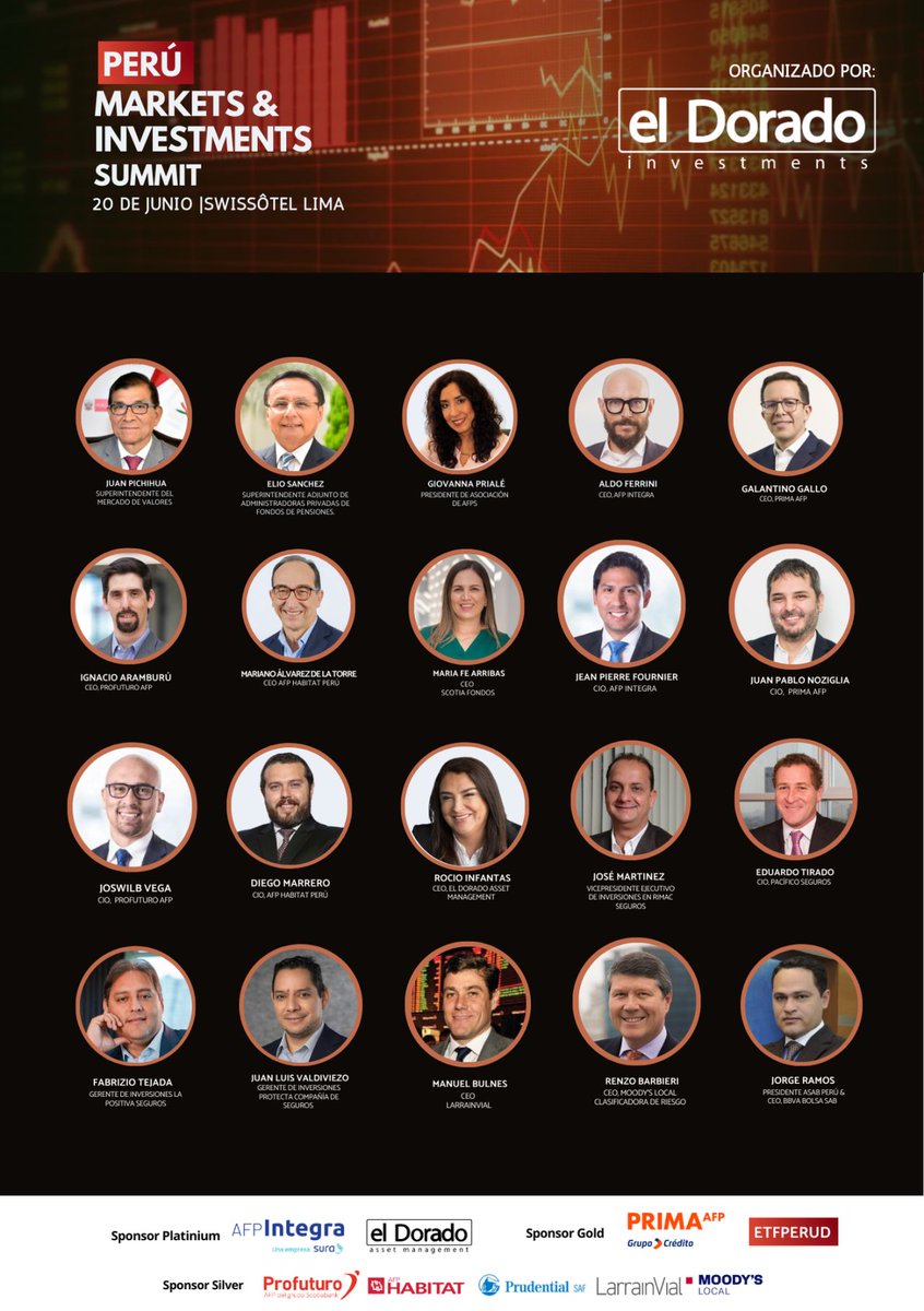 CFASocietyPeru's tweet photo. Sé parte del Perú Markets &amp; Investments, el mayor evento Full Day del Mercado Institucional en Perú.  

📅 Fecha: 20 de Junio 
📷 Lugar: Swissotel Lima 
📷https://t.co/CqfclcPOn7 

Para más detalles e inscripciones, visita nuestra web: https://t.co/OqKEzCNYnY https://t.co/6YZrWEBKIx